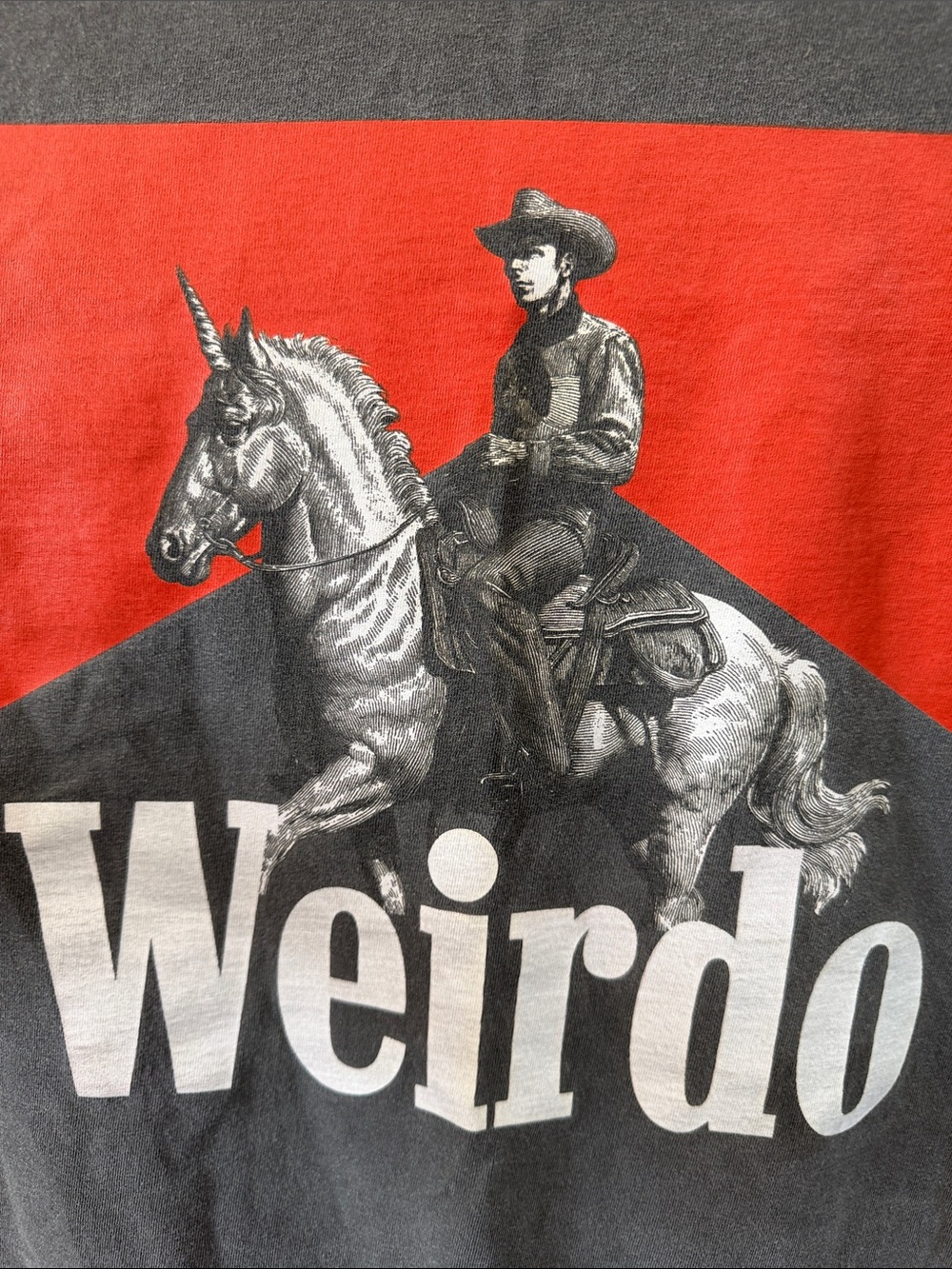 Dressed in LALA Charcoal Gray Tee with Red Graphic - Picture 3 of 3